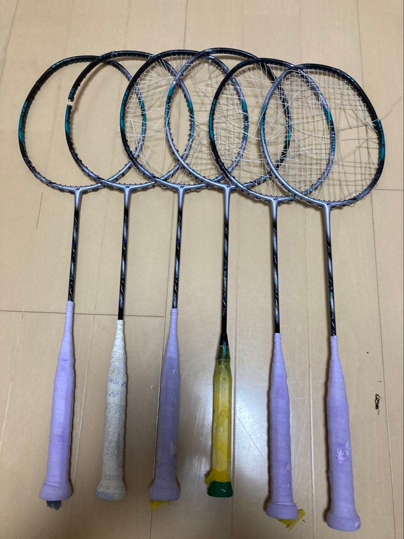 バドミントンラケット 6本セットジャンク品　アストロックス88S pro