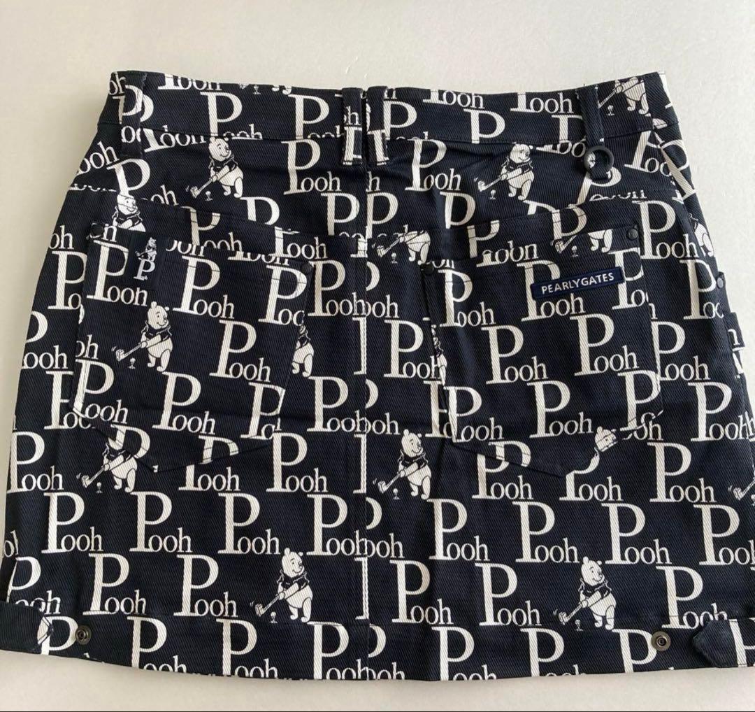 S 新品定価34100円　パーリーゲイツ　プーさん　総柄スカート