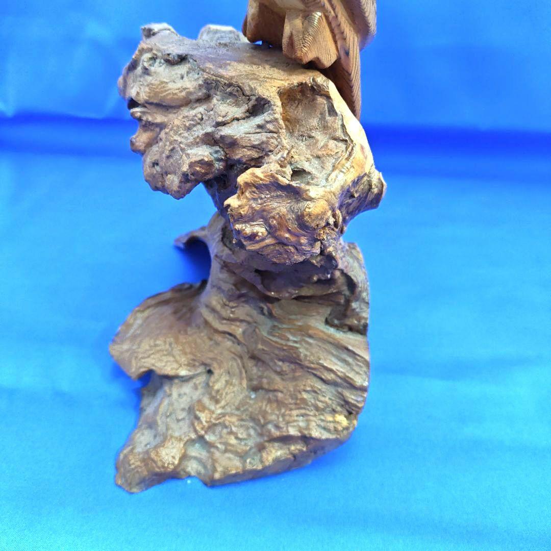 フクロウ 梟 木彫り 縁起物 置物