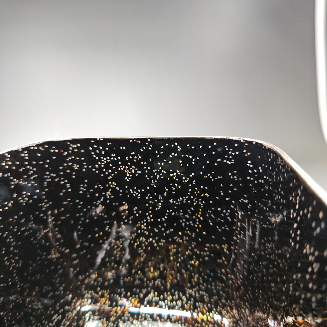 イ604 水指『 輪島塗 四代 大徹 造 八井汎親 あすなろ網代 水指 共箱 』