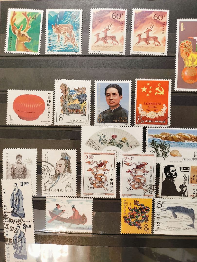 中国切手アルバム1冊＋バラいろいろまとめて　②