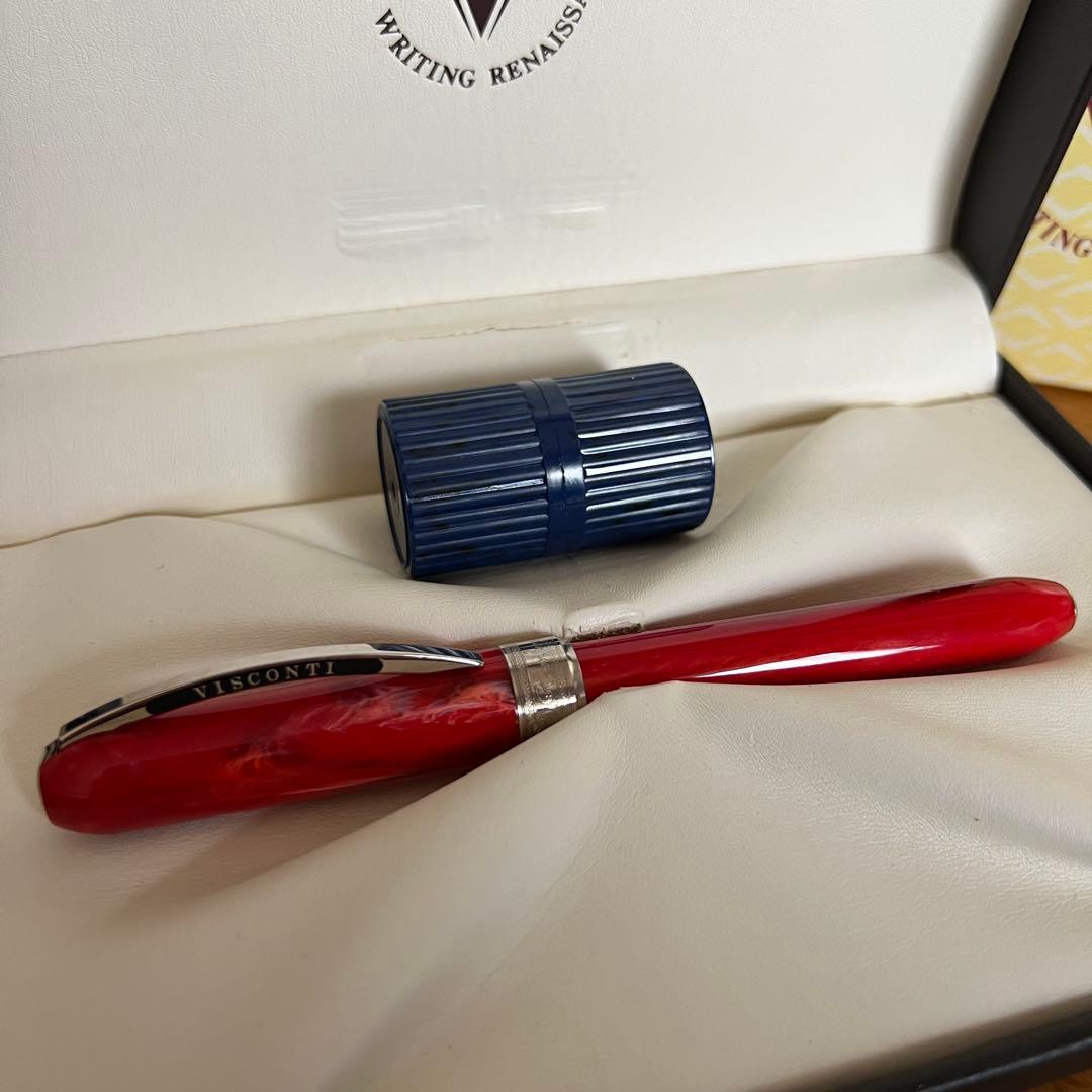 ビスコンティ VISCONTI 万年筆 赤 オリジナルボックス付き