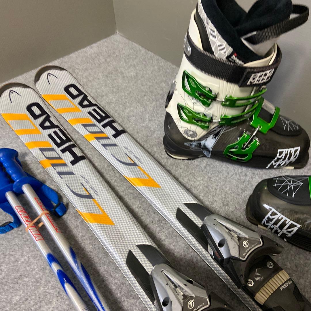 ★メンテナンス済　大人スキーセット　板163cm ブーツ 26~ 26.5cm