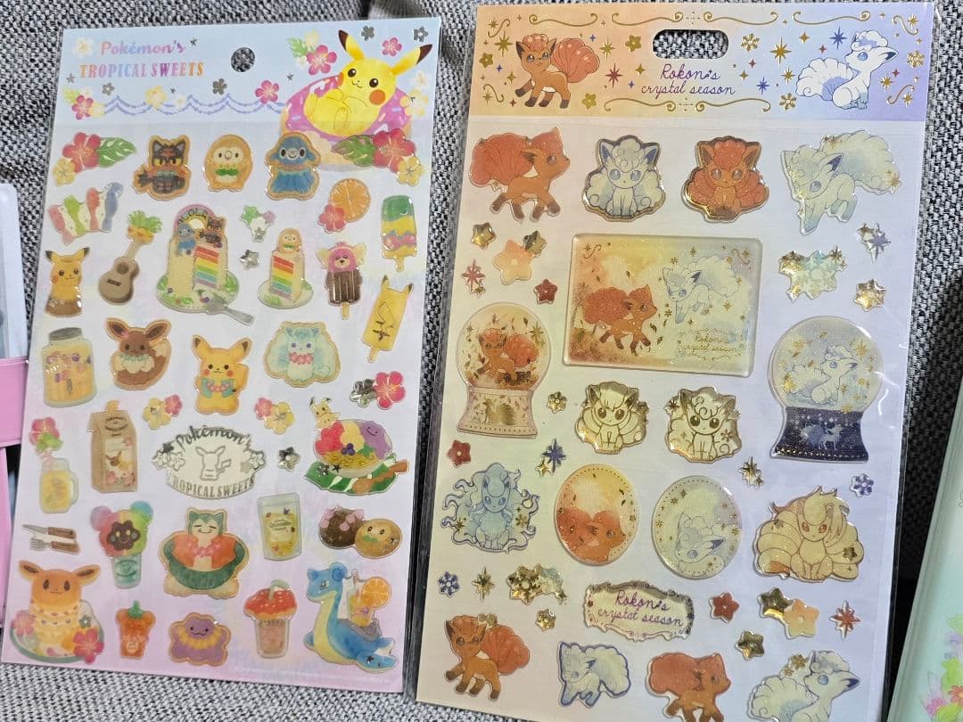 【新品】ポケモンキラキラぷっくりシール2枚セット【ポケセン限定】