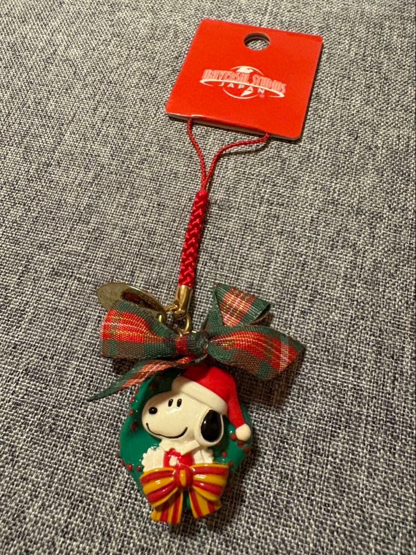 ユニバーサルスタジオジャパン　スヌーピー　ストラップ　クリスマス　USJ