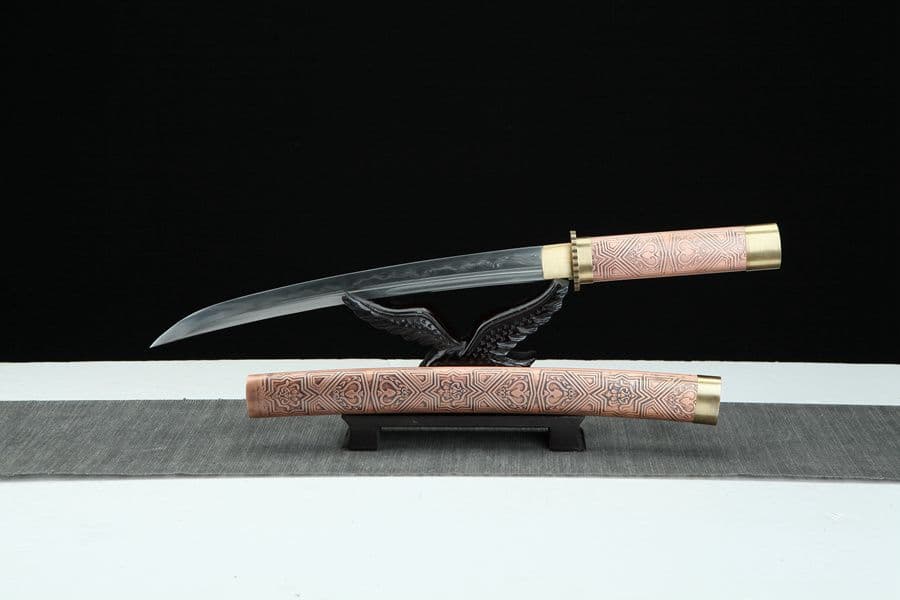 武具　刀装具　日本刀　模造刀　 肋差   短刀    居合刀  紫銅 こけし神