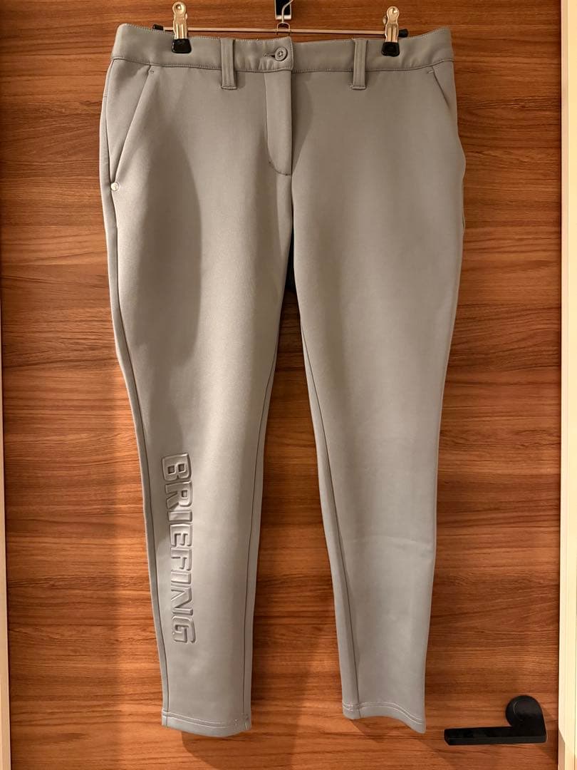 BRIEFING グレー 3Dロゴスリムフィットパンツ