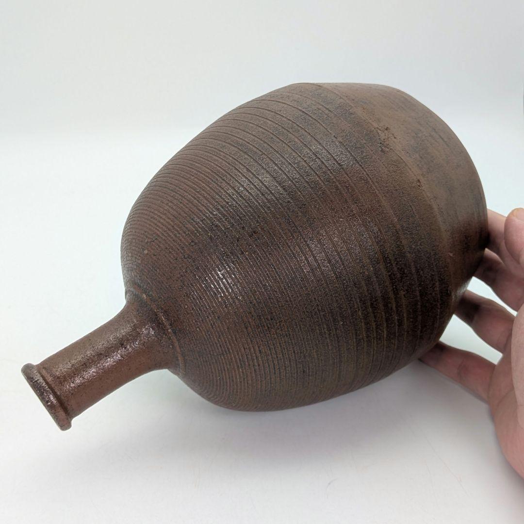 江戸末期 古備前 徳利 平八郎（木村泰武）の作 とっくり 花生 花瓶 備前焼