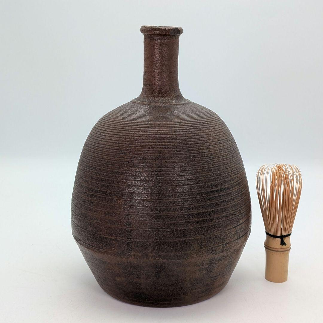 江戸末期 古備前 徳利 平八郎（木村泰武）の作 とっくり 花生 花瓶 備前焼