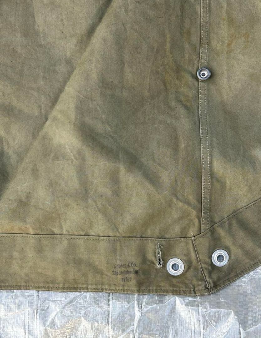 西ドイツ　パップテント　軍幕　シェルターハーフ　2枚セット　ODカラー