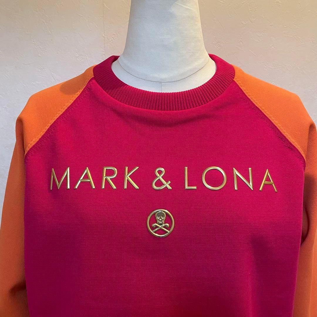 【美品】マークアンドロナ MARK&LONA 裏地付 ニットセーター ピンク40