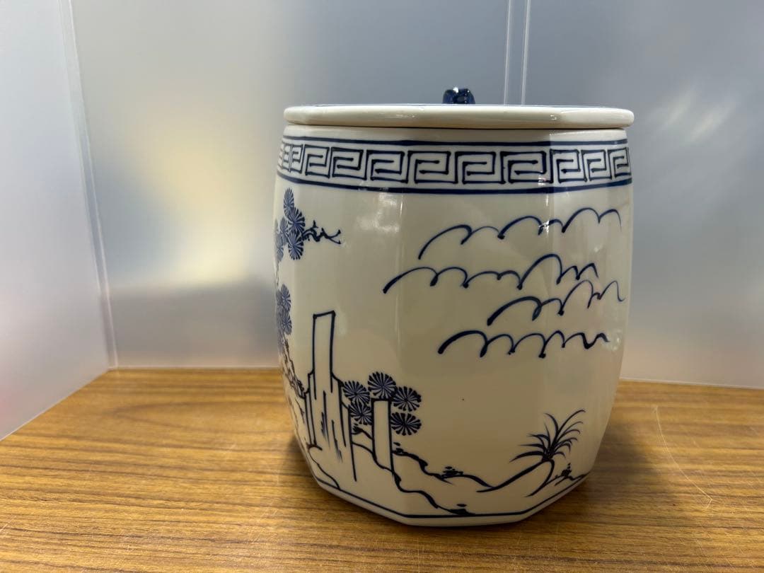 希少　平安 景雲　手塚景雲　作 染付　水指　茶道具　勧修寺窯