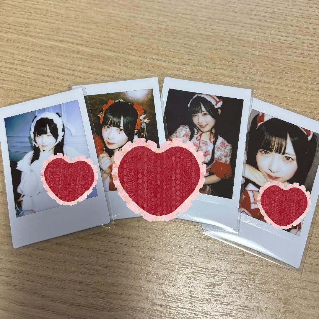 きゅるりんってしてみて　逃げ水あむ　チェキ４枚