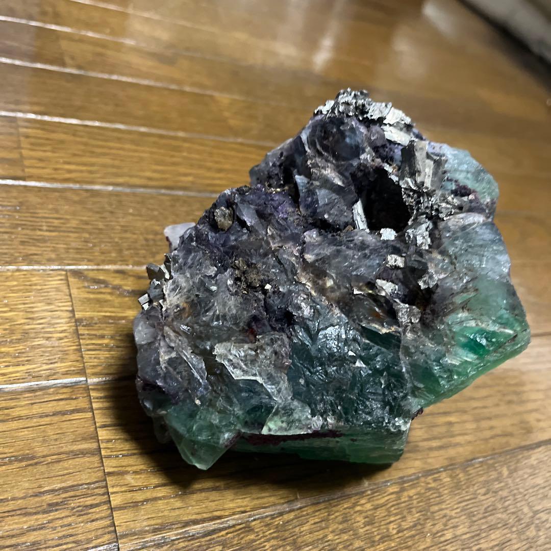 蛍石　黄鉄鉱　水晶　共生鉱物　天然石　原石