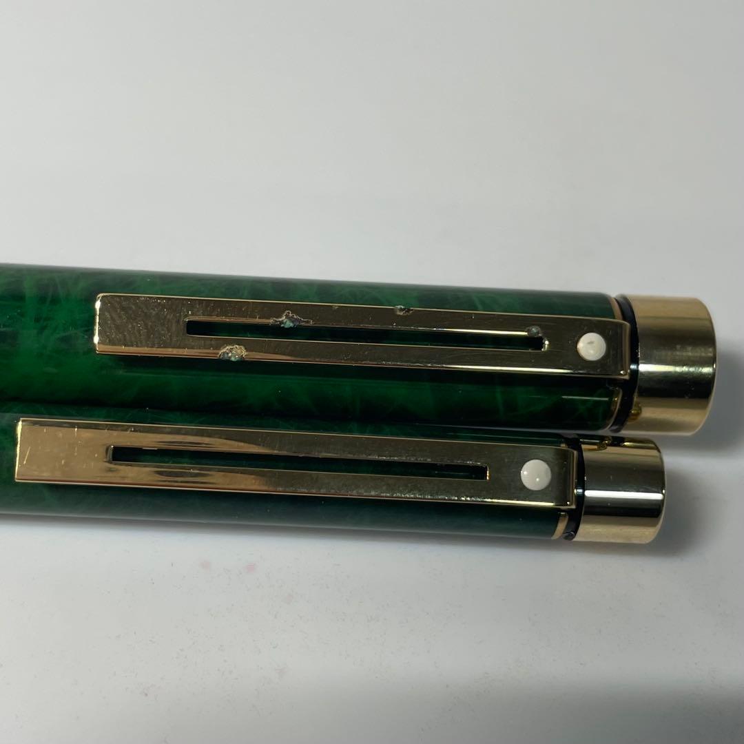 ①14K Sheaffer Targa 万年筆 ボールペン セット シェーファー