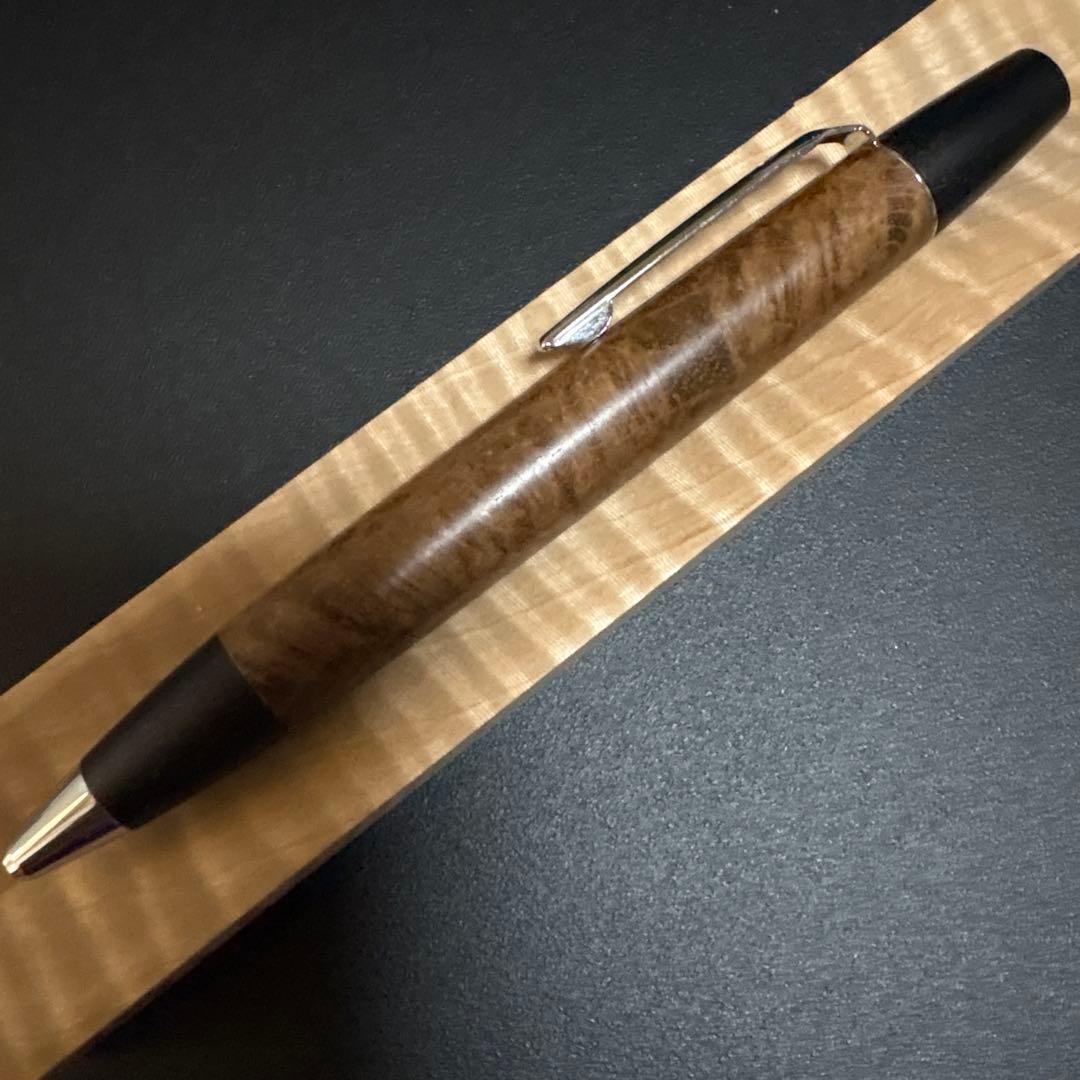 〈本店限定〉野原工芸　特上チーク瘤　ロータリーボールペン