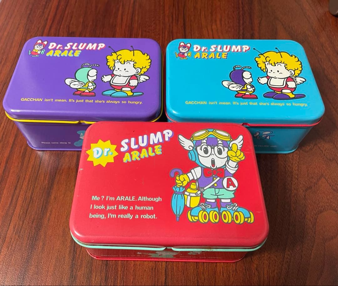 Dr.スランプ　アラレちゃん　ケース 缶　当時物　レア　希少　鳥山明　まとめ売り
