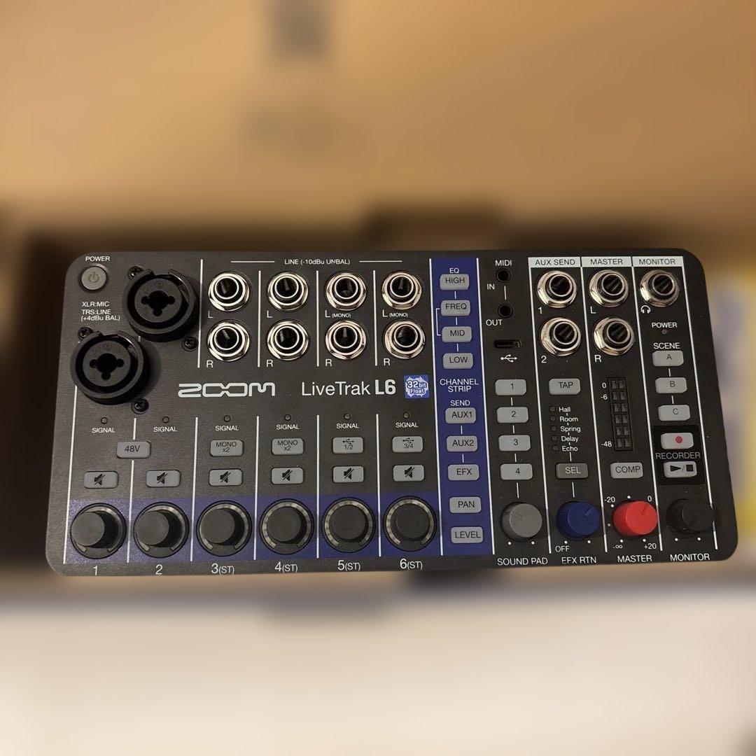 【即配送・箱あり】ZOOM LiveTrak L6 デジタルミキサー付属品あり