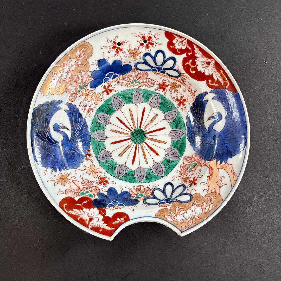 111 セール　扇　色絵　金彩　皿　鶴　桜　伊万里　有田　九谷　鍋島