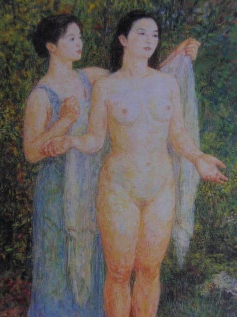 濵本久雄 「秋色」、希少画集より、状態良好、新品高級額装付