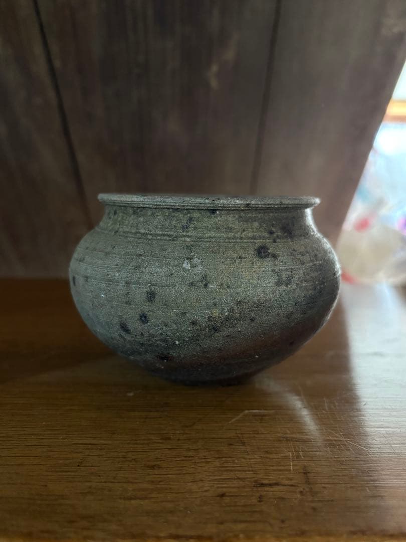 市川孝　花器　焼き締め　茶道具