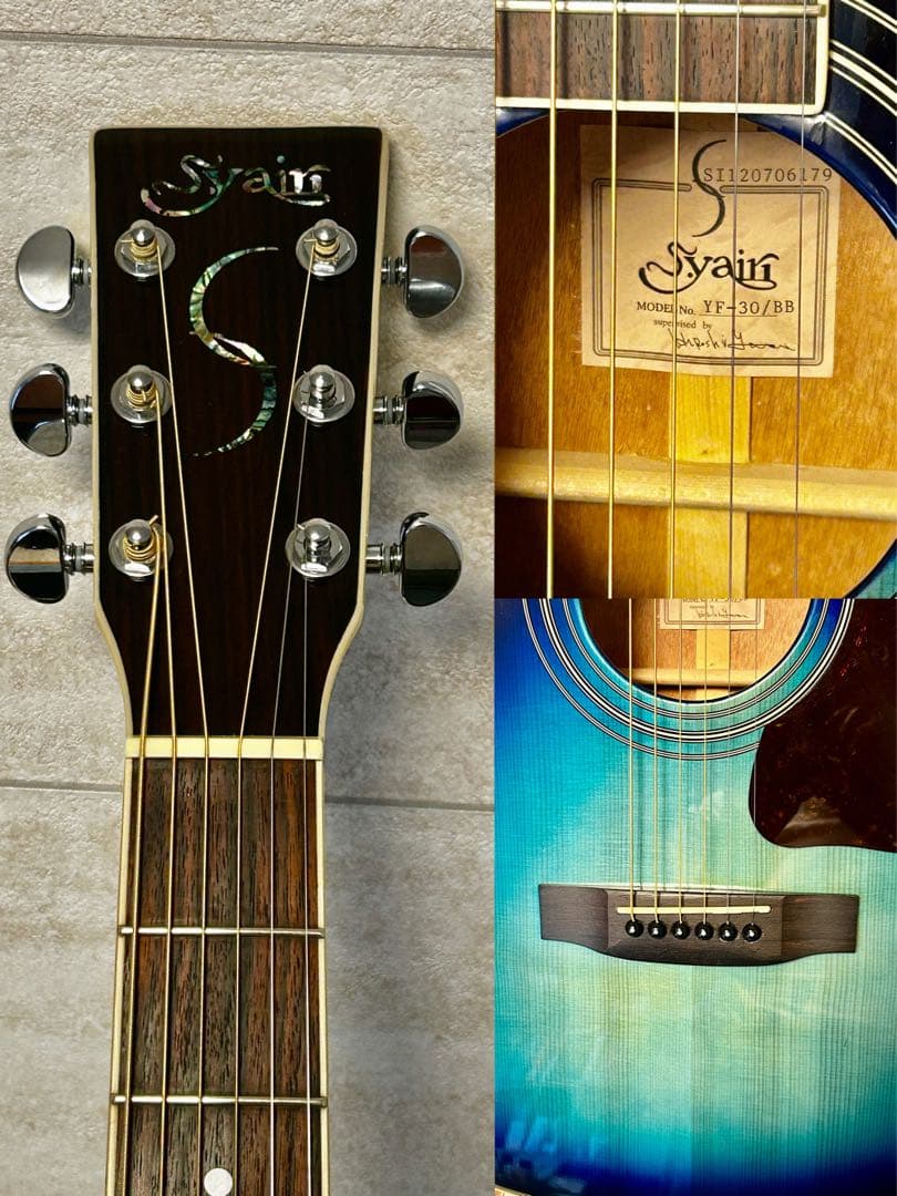 超美品S.Yairi YF-30/BB 希少カラーブルーバースト フォークサイズ
