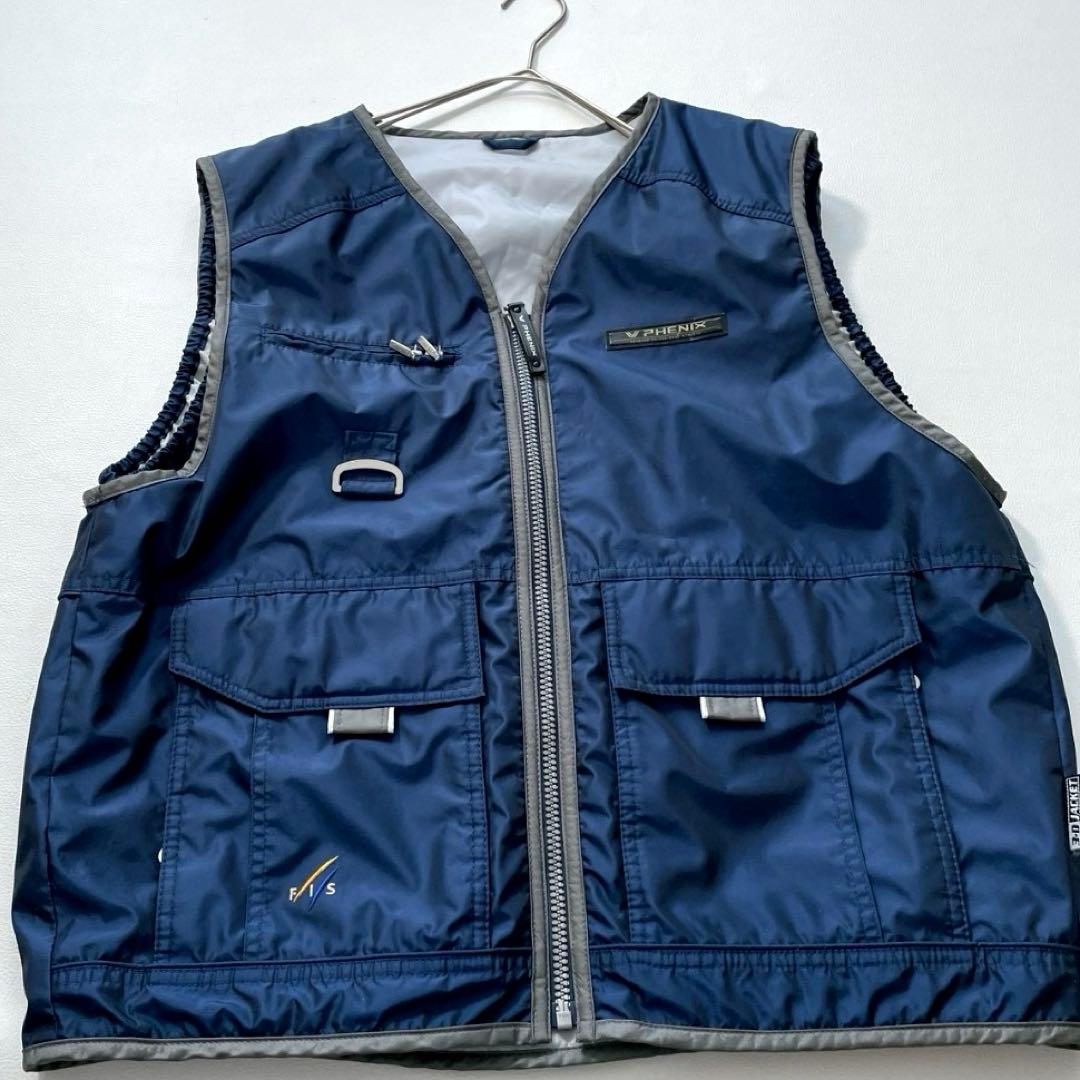 【希少3点セット】PHENIX スキーウェア 上下＋ベスト フード付 M ブルー