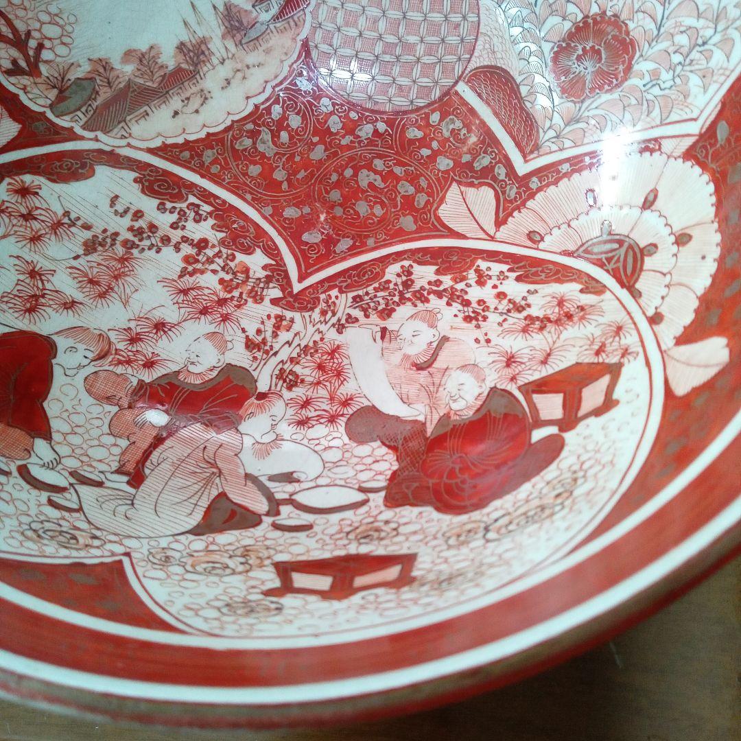 さらにお値下げしました！骨董　九谷　赤絵三つ鉢　正月