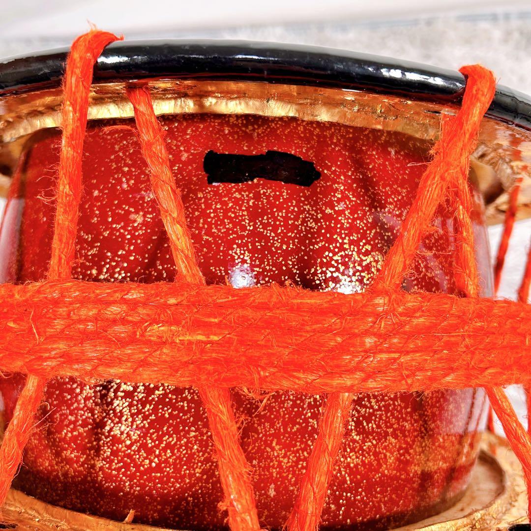 【希少】太鼓　締太鼓　和楽器　バチ　ケース　和太鼓　4点セット ①