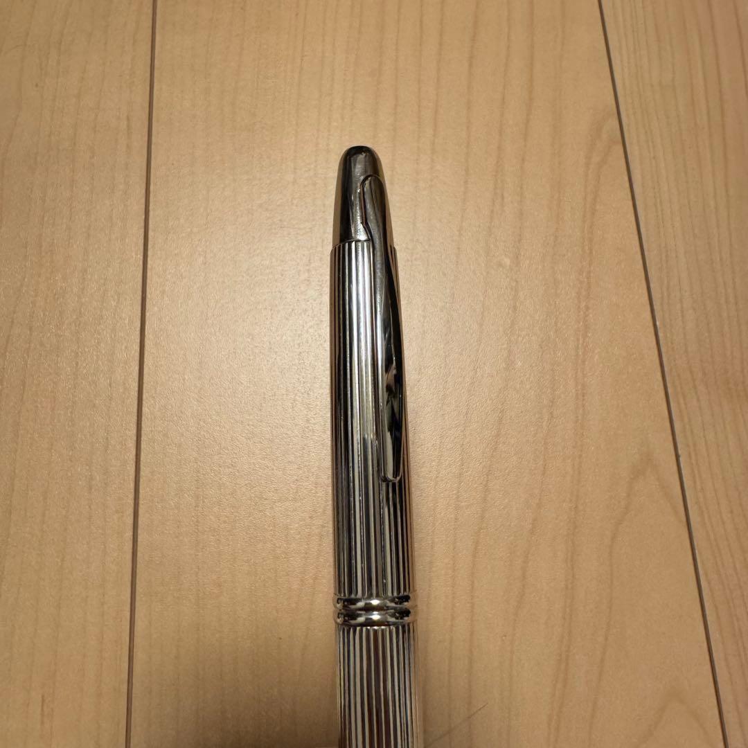 【美品】パイロット 万年筆 キャップレス ストライプ 18K ロジウム（M字）