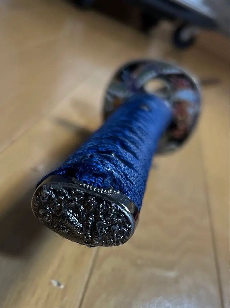 青い柄がかっこいい　模造刀　居合刀　重量1キロ　稽古　鑑賞　コスプレ