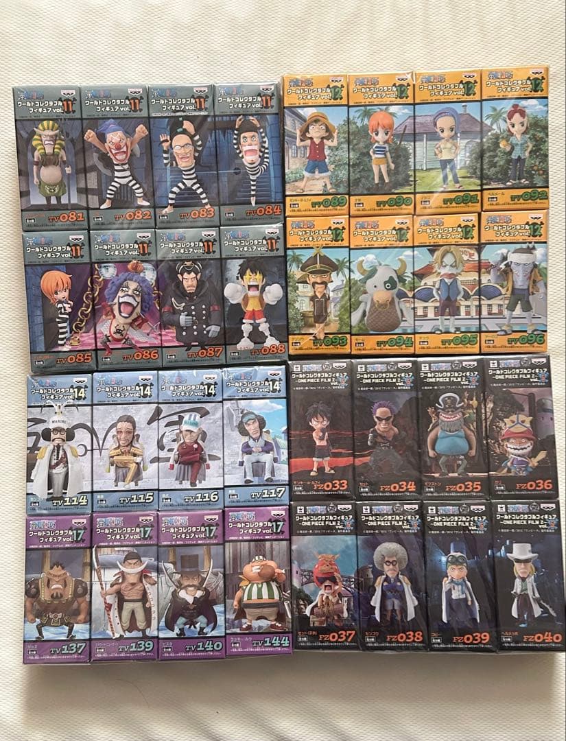 ワンピースワールドコレクタブルフィギュア Vol.5、11、12、14、17