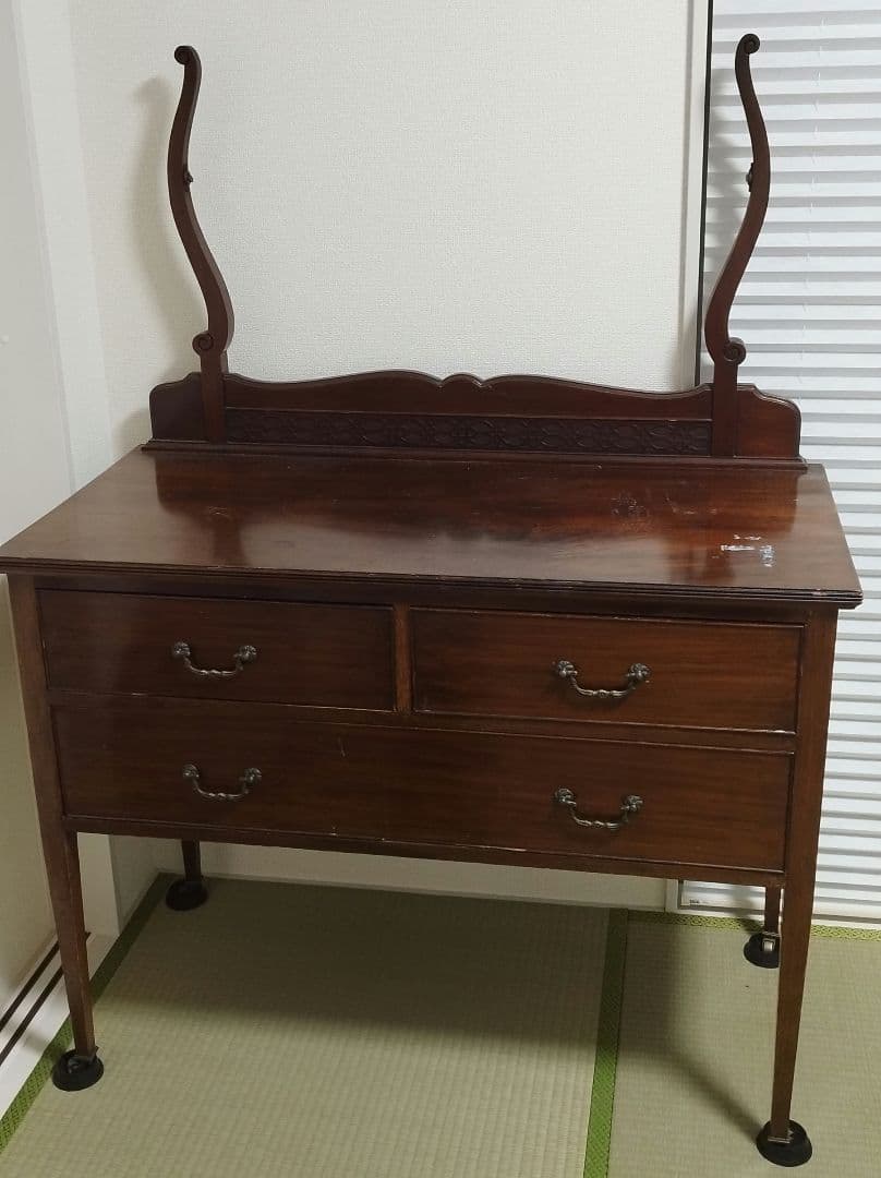 アンティーク品 ドレッサー(椅子付き)《引取限定》