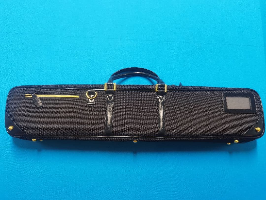 【新品未使用】ビリヤードキューケース 黒 ストライプ