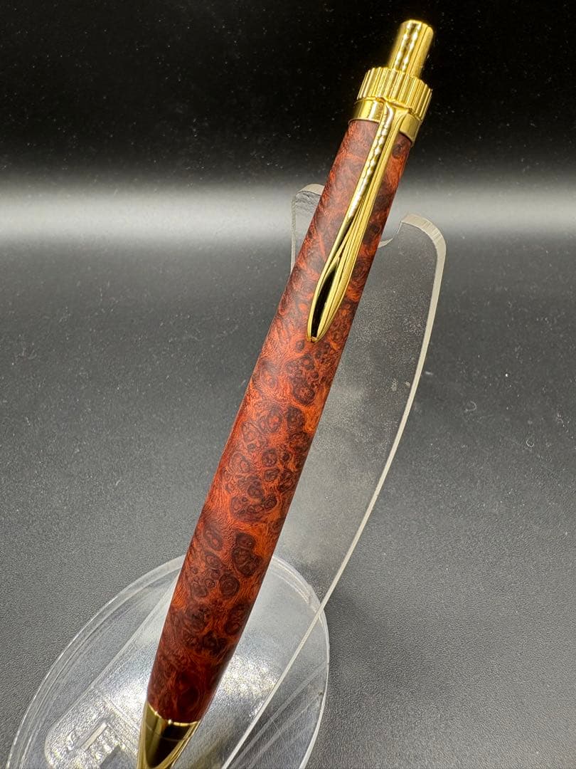 537超極上　本花梨　瘤杢　木軸シャーペン　ボールペン