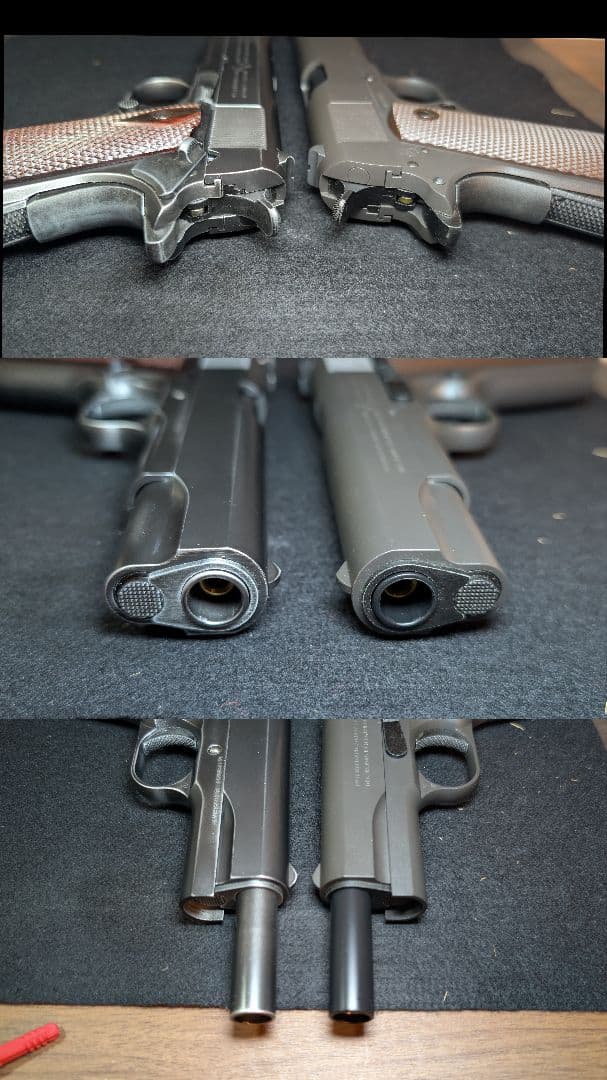 東京マルイ コルトガバメント バトルダメージ塗装 リアルウッドグリップ