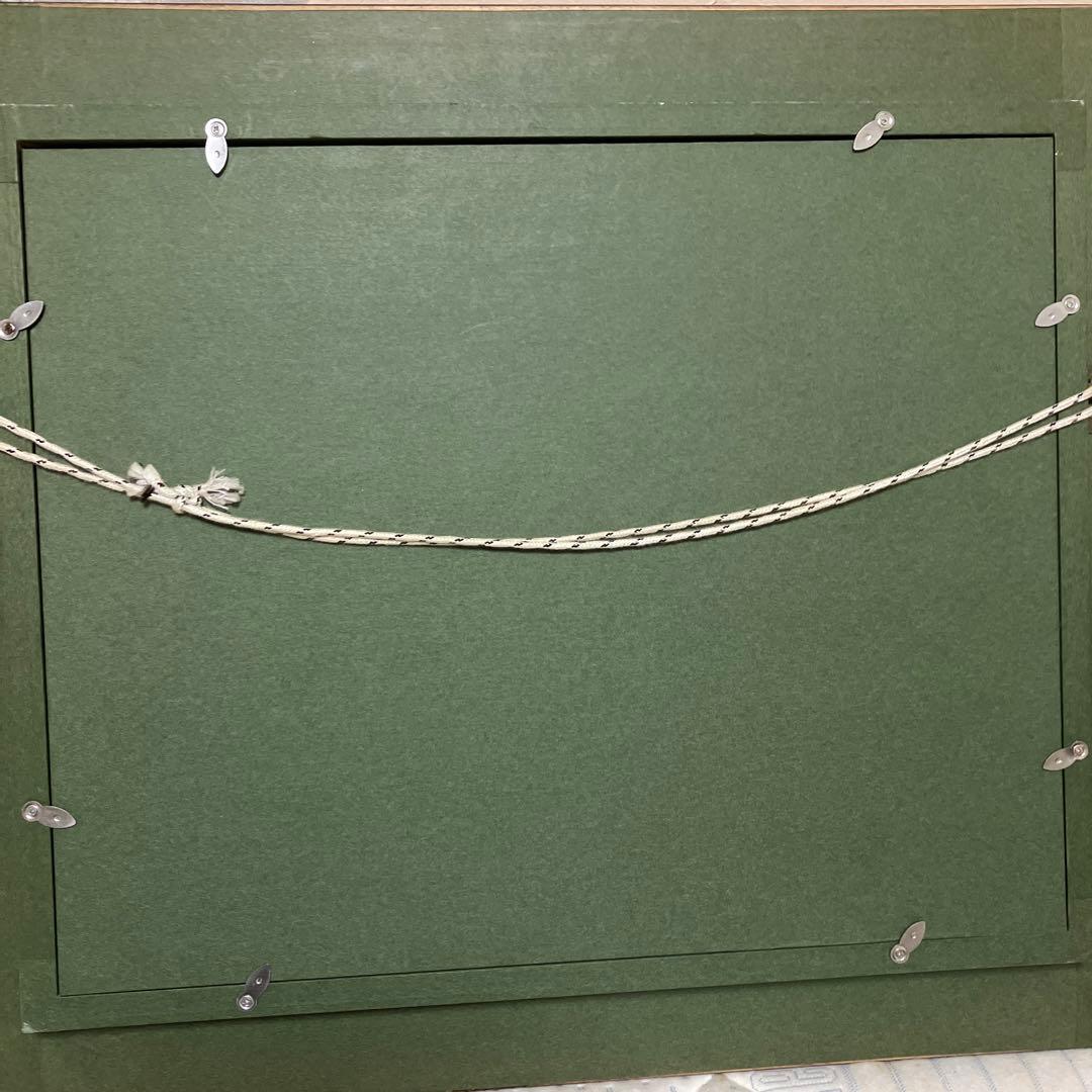 油絵　画家　尾崎文彦先生　原画　F6 額縁付き　タイトル『廻り道』