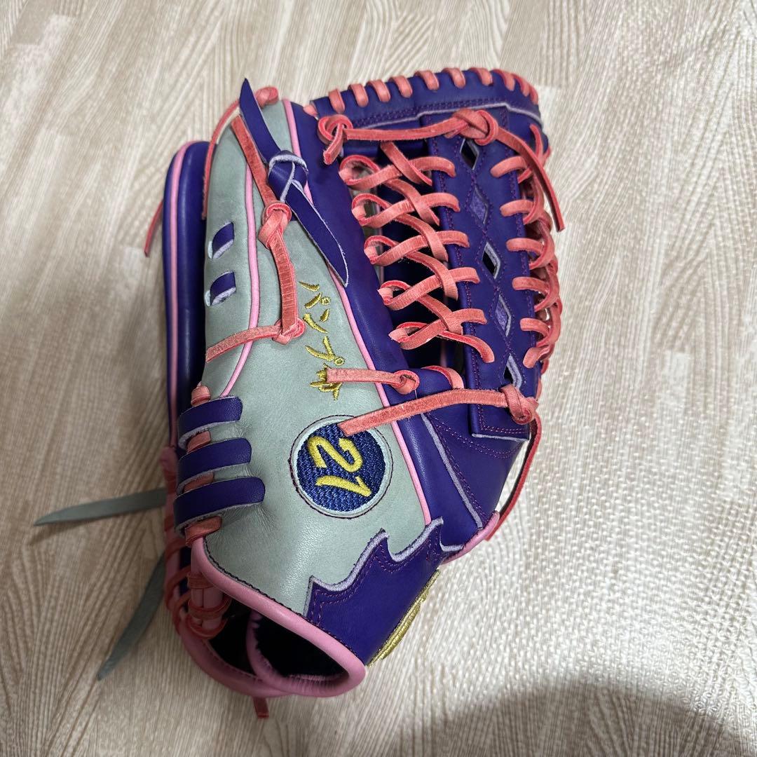 Wilson 軟式グローブ 紫/ピンク　左利き