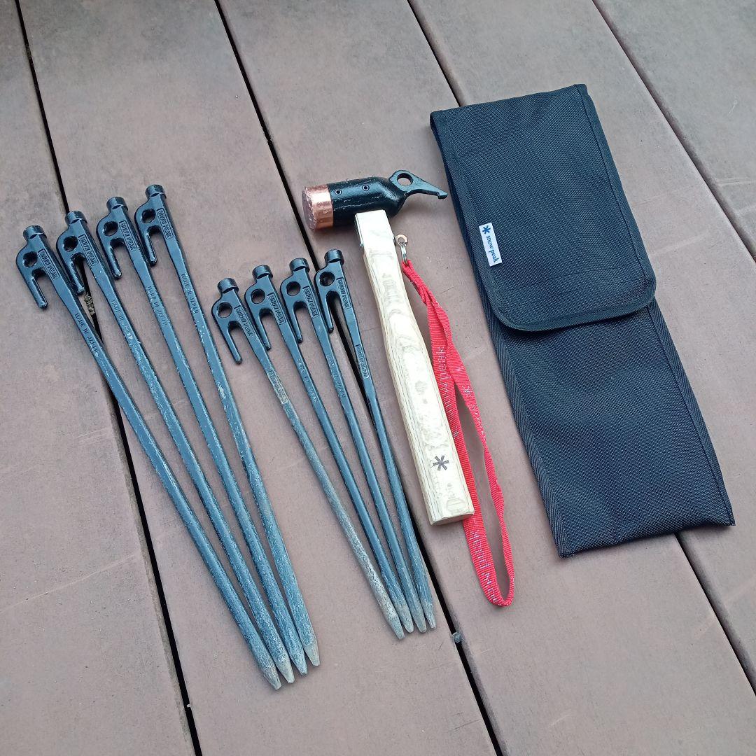 peak ペグハンマーソリッドステークセット　ケース付き