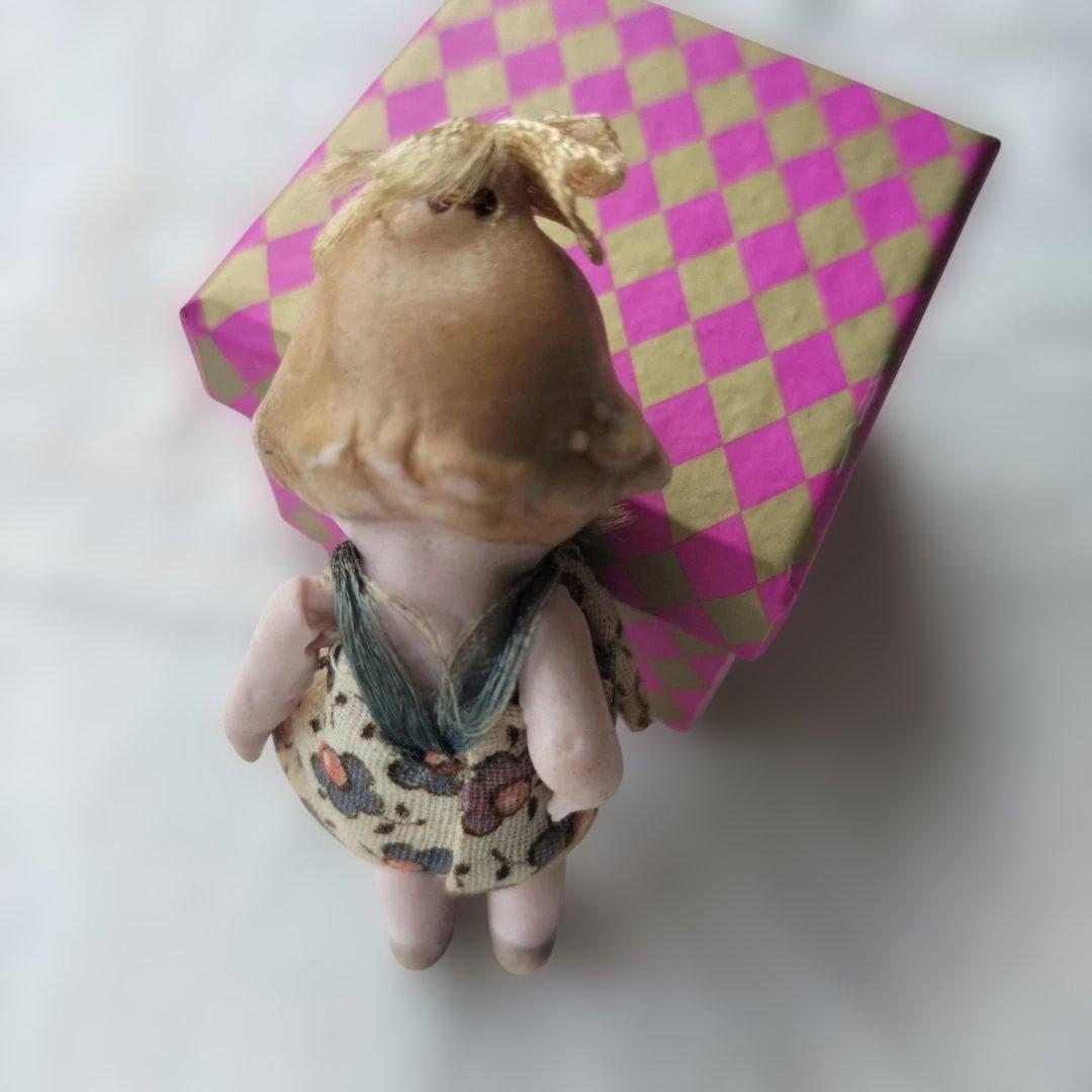 ドイツ　アンティーク　HERTWIG ミニチュアビスクドール　女の子