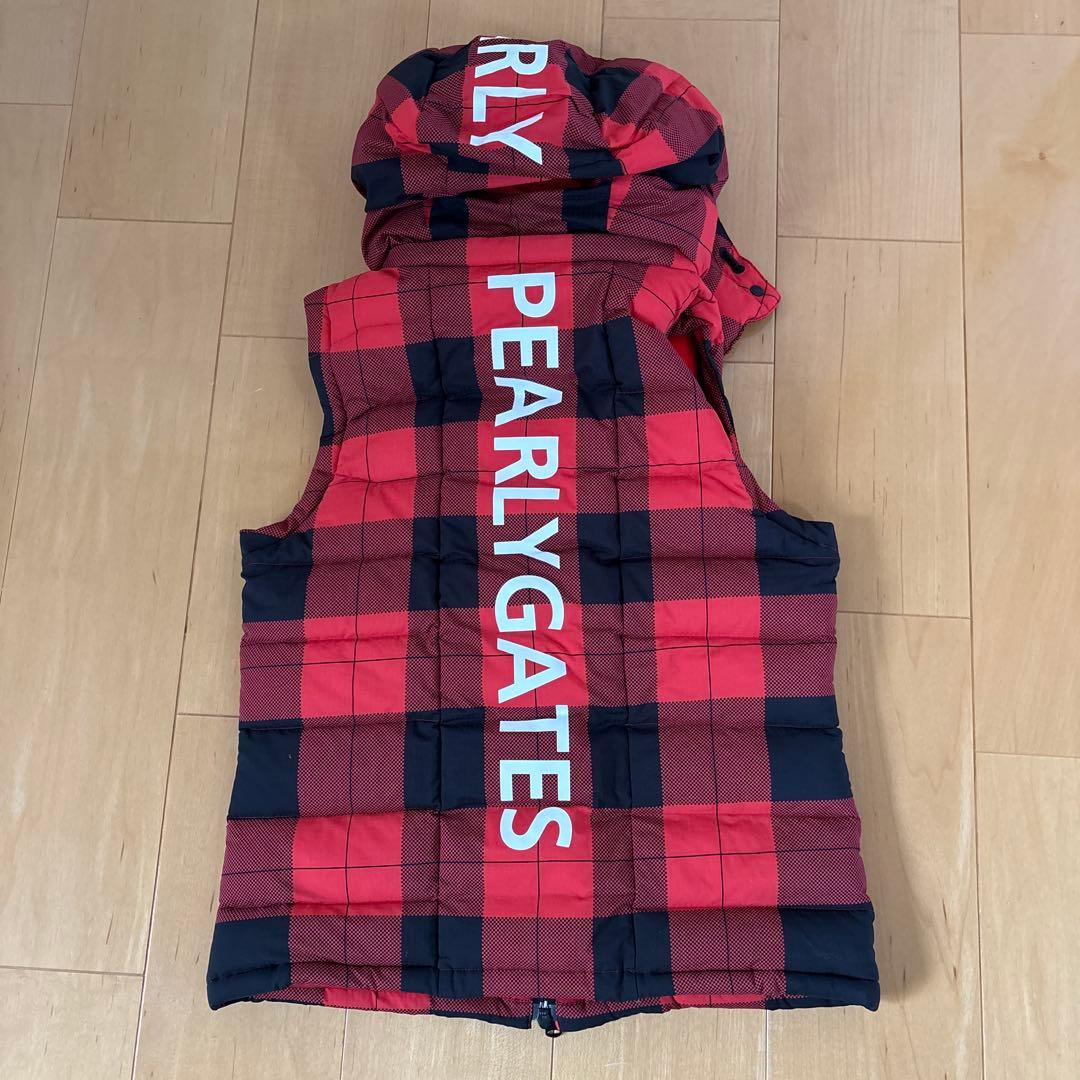 [美品】PEARLY GATES チェック柄ダウンジャケット