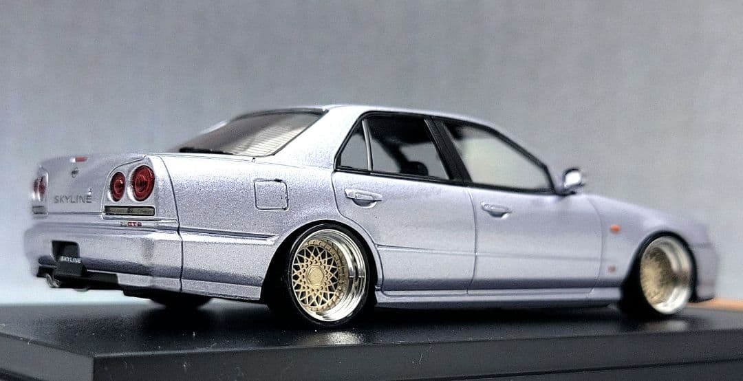 1/43　スカイライン改　25GT-X　R34　SSR-RS　アルミ製　深リム