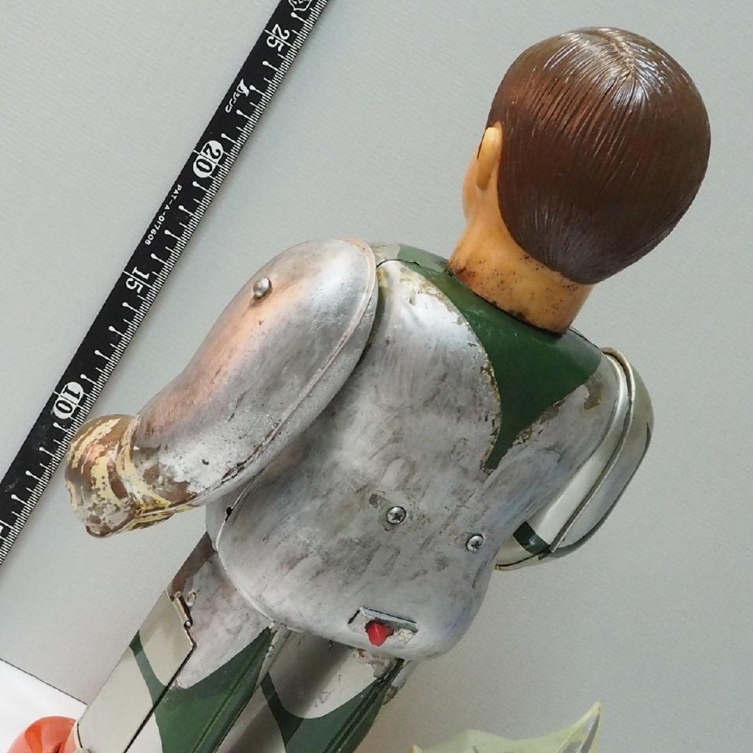 ブルマァク【ミラーマン仮面付き電動歩行 リペイント補修有】ブリキ製ロボットTIN