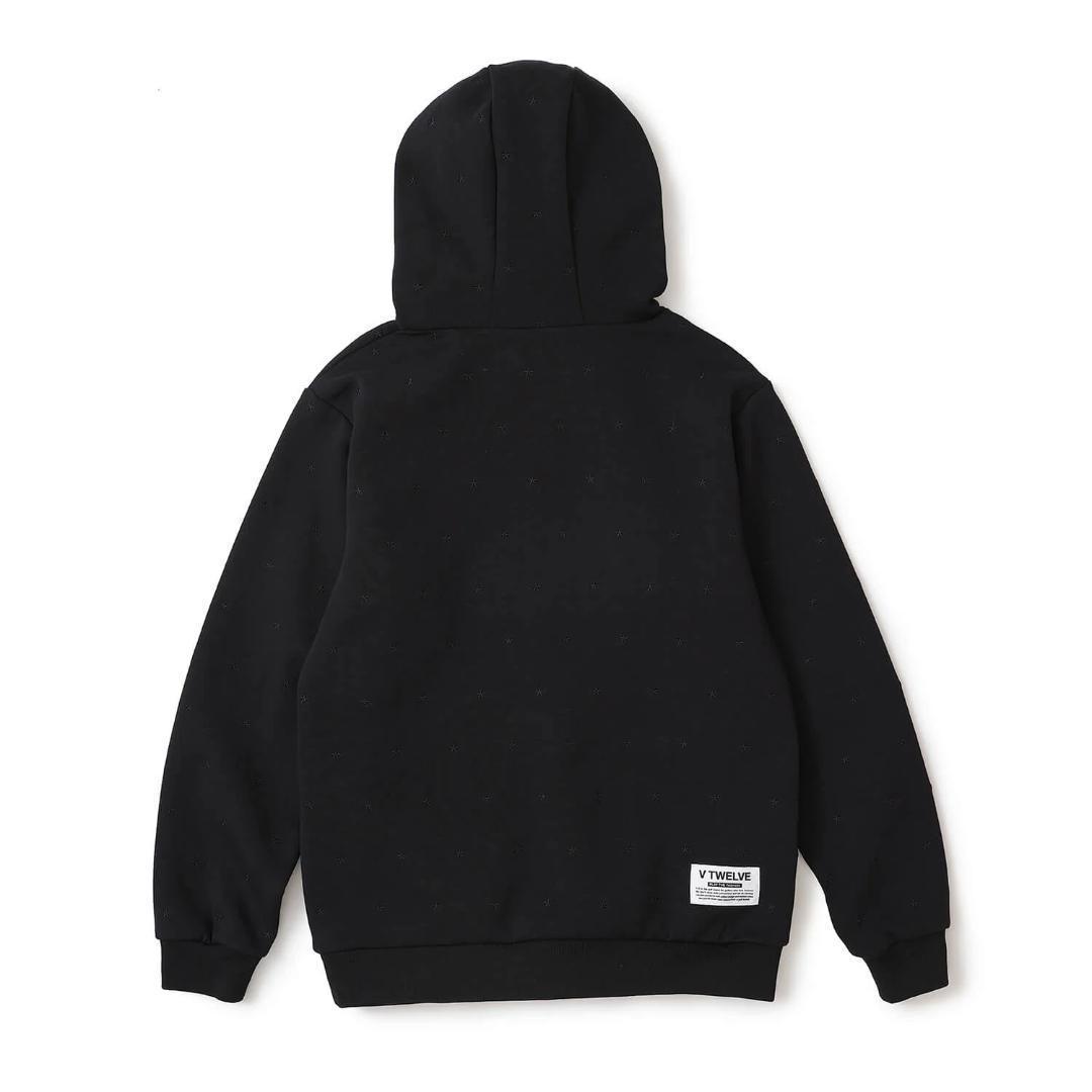 V12 Lサイズ 新品 黒フード付きトレーナー 星刺繍
