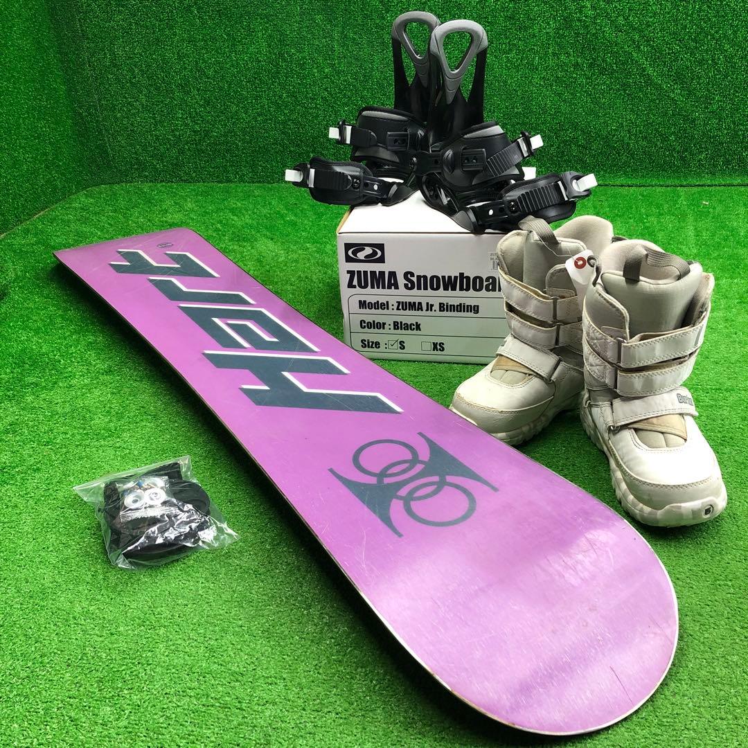 宝-633 子供用スノーボードセット125cm ビンディング新品 メンテナンス済