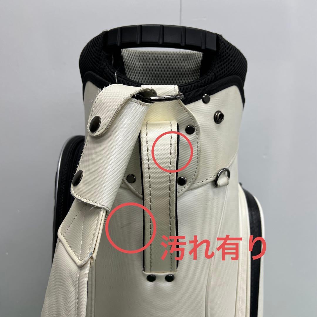 PRGR プロギア　ゴルフバッグ　キャディバッグ　9インチ　ホワイト　メンズ