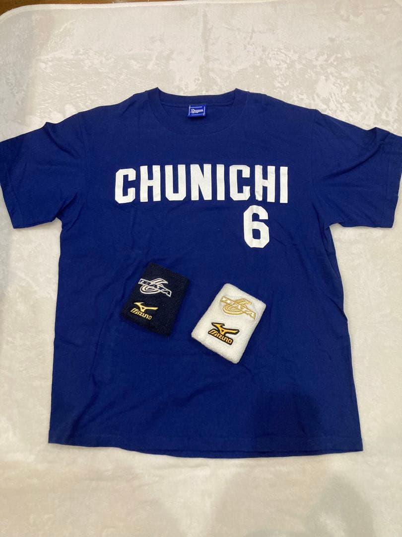 中日ドラゴンズ応援グッズ9点セット売り　ユニフォームTシャツリストバンド