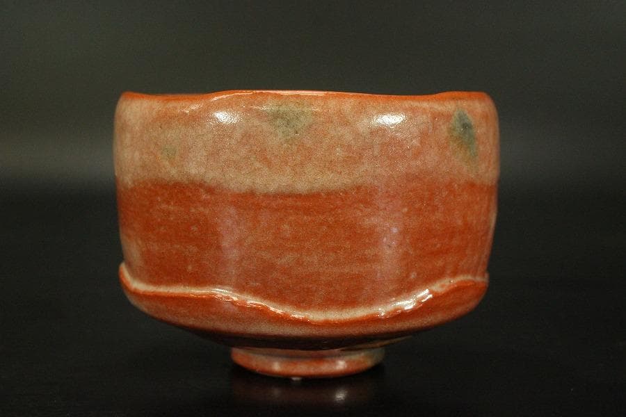 茶道具 赤楽 太郎冠者茶碗 祥悦造 箱入 美品(メ979)