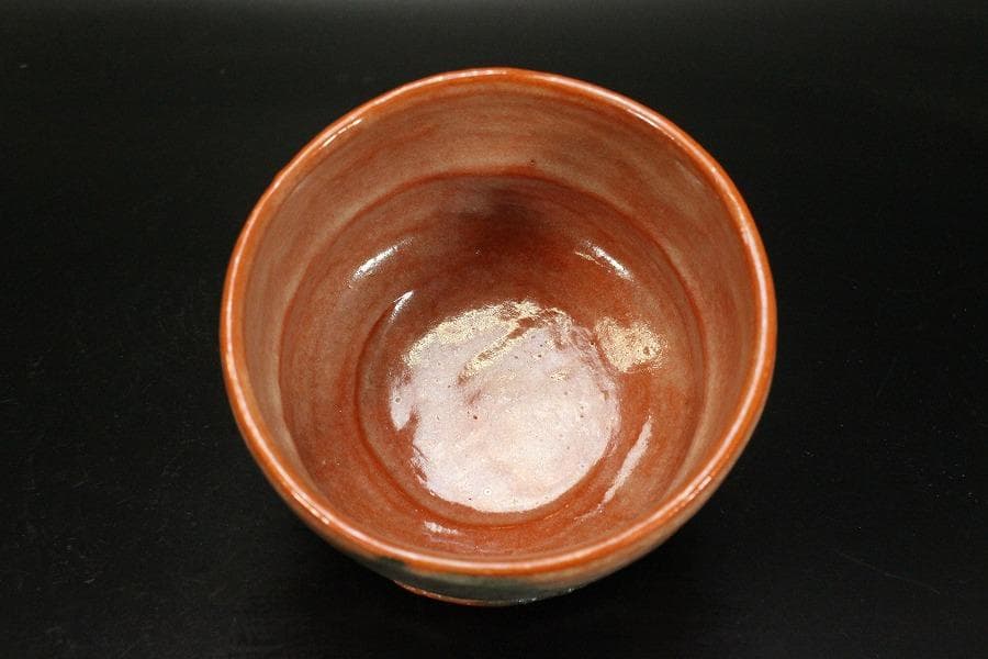 茶道具 赤楽 太郎冠者茶碗 祥悦造 箱入 美品(メ979)