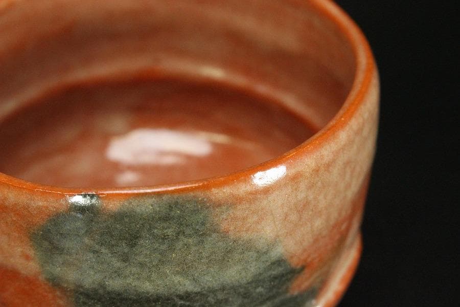 茶道具 赤楽 太郎冠者茶碗 祥悦造 箱入 美品(メ979)